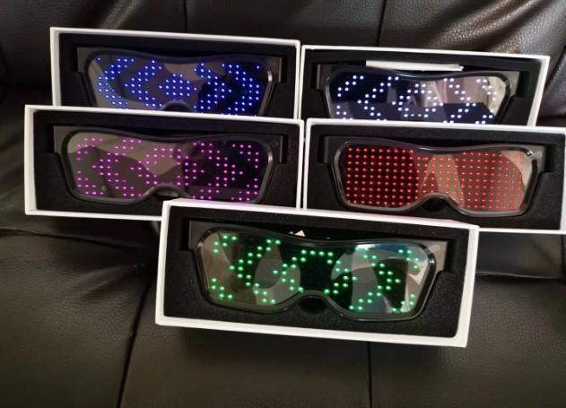 Šviečiantys LED akiniai vakarėliui (5 spalvos)